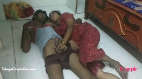 desi Indian telugu couple fucking on the floor